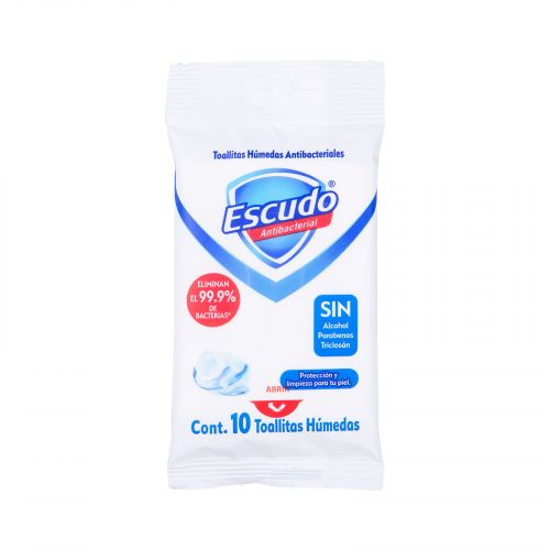 Toallitas Húmedas Anctibacteriales (Escudo) 10pz